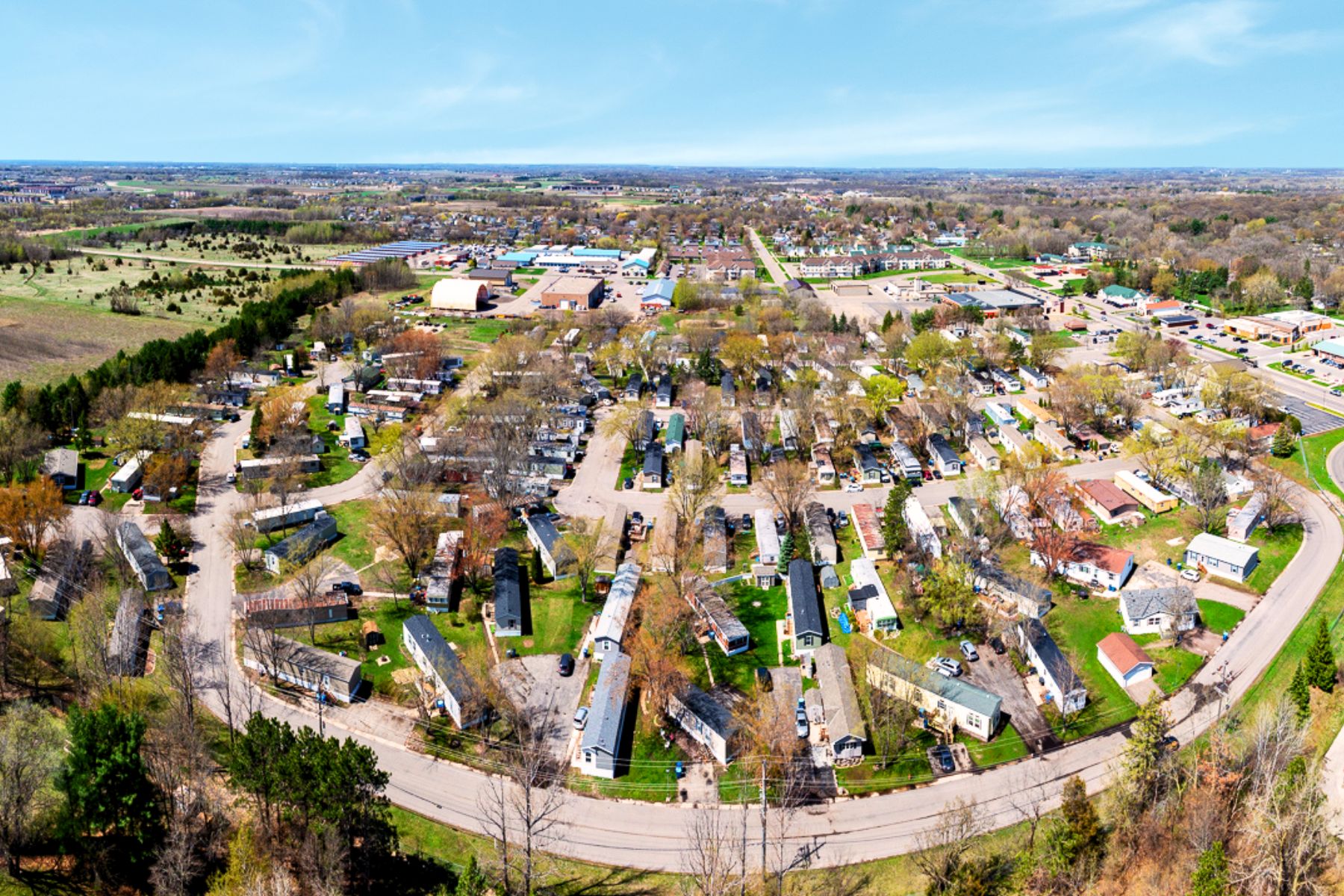 Sartell Mobile Home Park Community Aerial-View